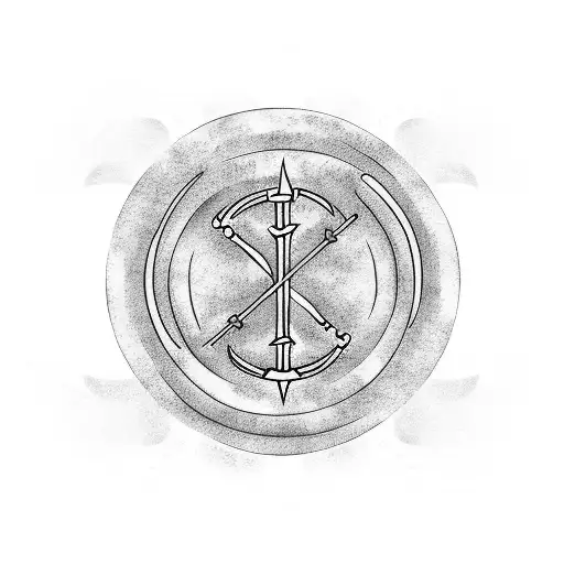 ogham soft green tattoo design idea