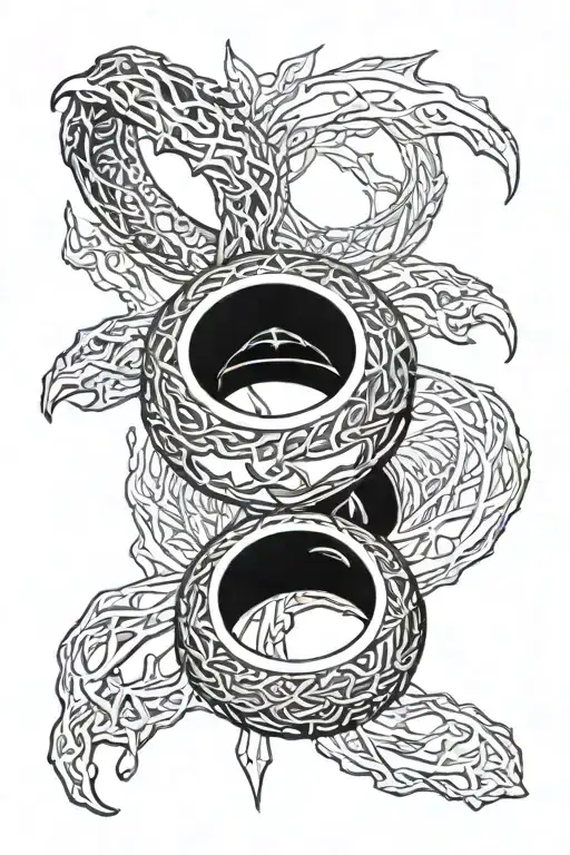 the lord of the rings- narsil- aragorn- sauron- the one ring   tattoo design idea