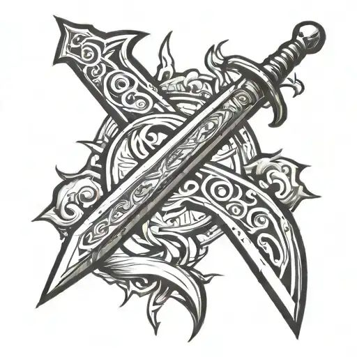 narsil sword tattoo design idea