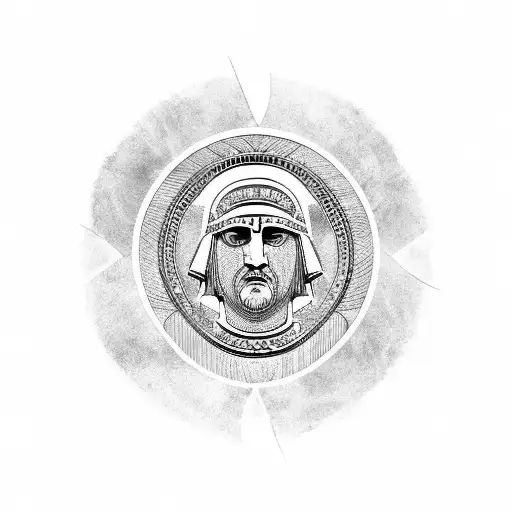 spqr roman lines tattoo design idea