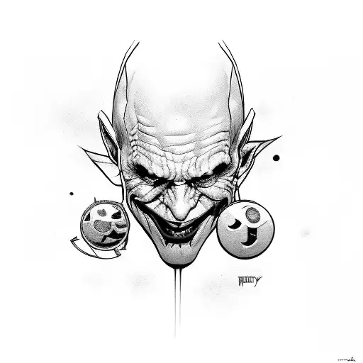 joker and Harley tattoo design idea