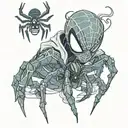 spider with 8  tattoo design idea