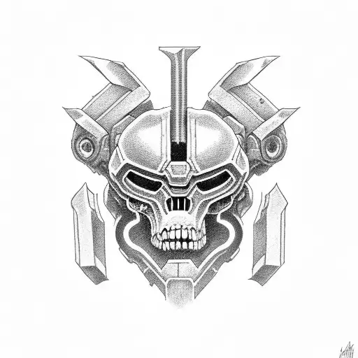 doom eternal crucible tattoo design idea