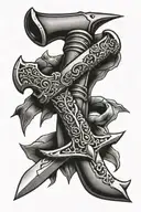 Commando Dagger tattoo design idea