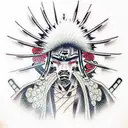 Afro samurai  tattoo design idea