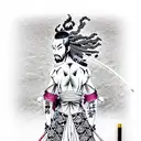 Afro samurai  tattoo design idea