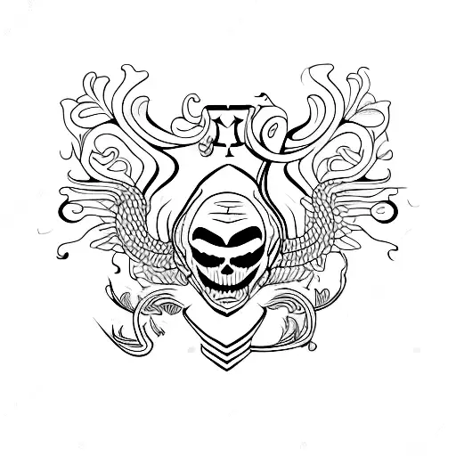 espelho com moldura de cobra  tattoo design idea