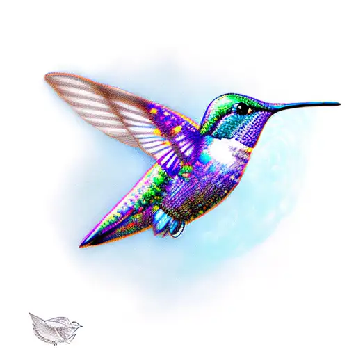 Hummingbird Infinity tattoo design idea