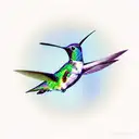 Hummingbird with infinity symbol tattoo design idea