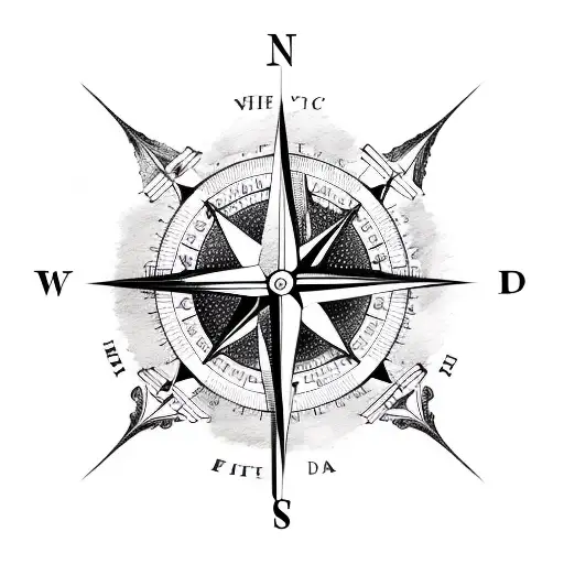 compass with Dominican Republic  tattoo design idea