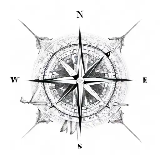 compass with Dominican Republic  tattoo design idea