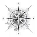 compass with Dominican Republic  tattoo design idea