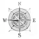 compass with Dominican Republic  tattoo design idea