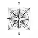 compass with Dominican Republic  tattoo design idea