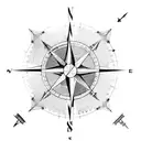 compass with Dominican Republic  tattoo design idea