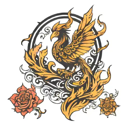 Phoenix on the inside of the wrist cover up tattoo no color  tattoo design idea