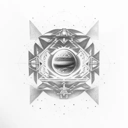 interstellar movie gargantua tattoo design idea