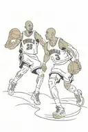 basketball kobe bryant and michael jordan 1 au pied tattoo design idea