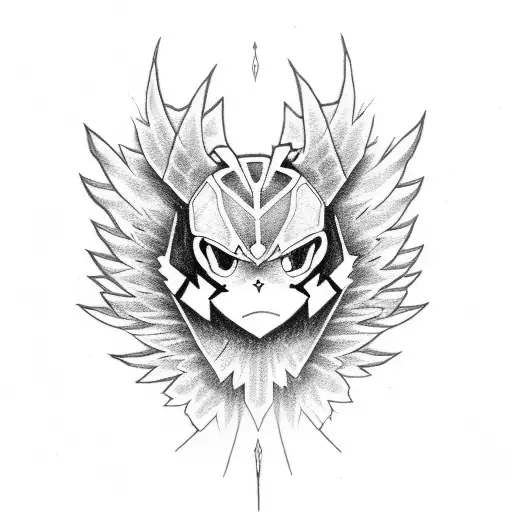 angemon digimon tattoo design idea