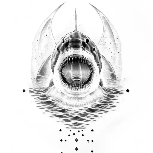 great white shark tattoo design idea