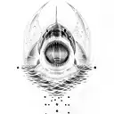 great white shark tattoo design idea