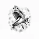 great white shark tattoo design idea