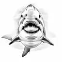 great white shark tattoo design idea