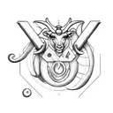 libra and aries tattoo design idea