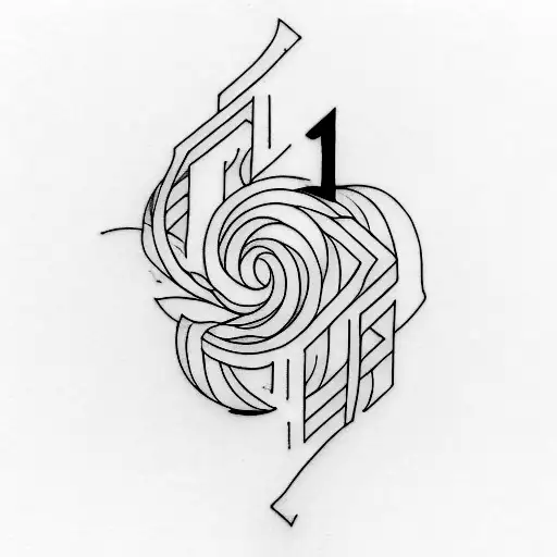 number 23 tattoo design idea