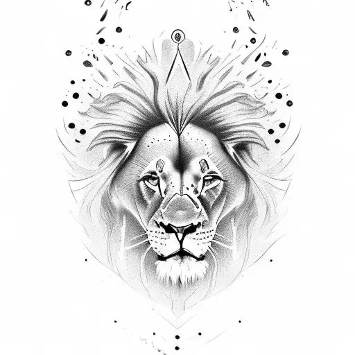 Jesus Christ the Lion tattoo design idea