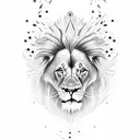 Jesus Christ the Lion tattoo design idea