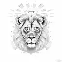 Jesus Christ the Lion tattoo design idea