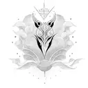 fenix with sun  tattoo design idea