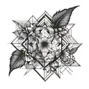 Micro-realism, words like fortitude and dedication tattoo design idea