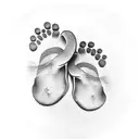 baby footprint tattoo design idea