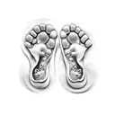 baby footprint tattoo design idea