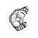 baby footprint tattoo design idea