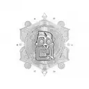 numbers 1901 in chicano style tattoo design idea