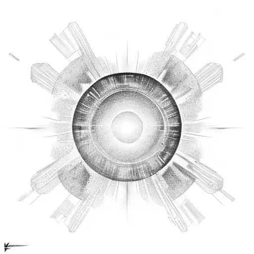 interstellar black hole tattoo design idea