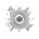 interstellar black hole tattoo design idea