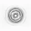 interstellar black hole tattoo design idea