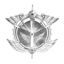 motorcycle wheel with wings made of lightning tattoo design idea