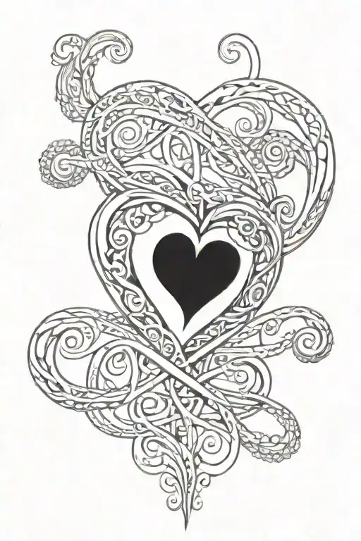 Robert name Infinity heart tattoo design idea