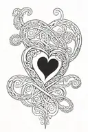 Robert name Infinity heart tattoo design idea