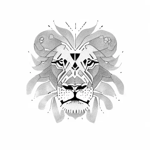 Lion turtle  tattoo design idea
