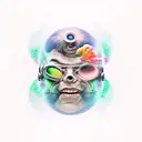 matrix outer space tattoo design idea