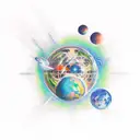 matrix outer space tattoo design idea