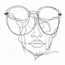 eyeglasses resting tattoo design idea