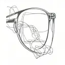 eyeglasses resting tattoo design idea