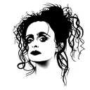 Helena Bonham Carter as Bellatrix Lestrange  tattoo design idea